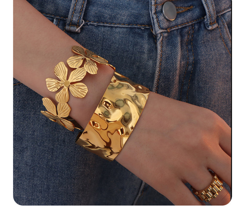 Bracelet Manchette Floral