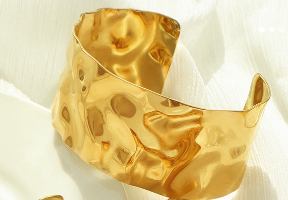 Bracelet Manchette martelée