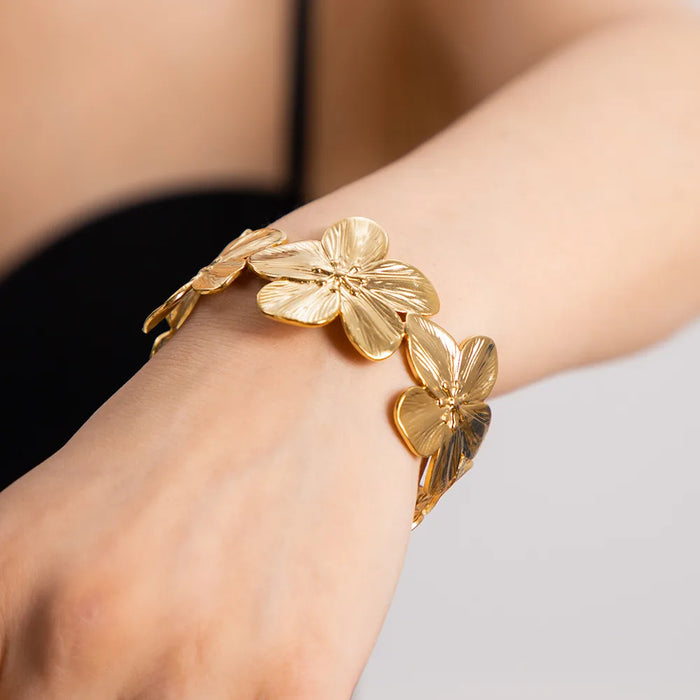 Bracelet Manchette Floral